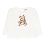 Moschino Shirt Girocollo tinta unita con Stampa Panna per Neonata MEO001XXX PANNA MOSCHINO 