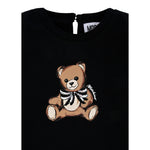 Moschino Shirt Girocollo tinta unita con Stampa Nero per Neonata MEO001XXXX NERO MOSCHINO 