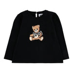 Moschino Shirt Girocollo tinta unita con Stampa Nero per Neonata MEO001XXXX NERO MOSCHINO 