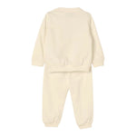Moschino Completo 2 Pezzi Felpa-Pantalone tinta unita Beige per Neonato MMK05E BEIGE MOSCHINO 