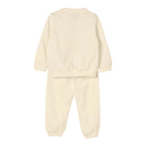 Moschino Completo 2 Pezzi Felpa-Pantalone tinta unita Beige per Neonato MMK05E BEIGE MOSCHINO 