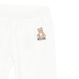 Moschino Completo 2 Pezzi Felpa-Pantalone tinta unita Panna per Bambino MMK05EJXX PANNA MOSCHINO 