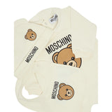 Moschino Set 3 Pezzi Tutina-Cappello-Bavette Beige per Neonato MMY08B BEIGE MOSCHINO 