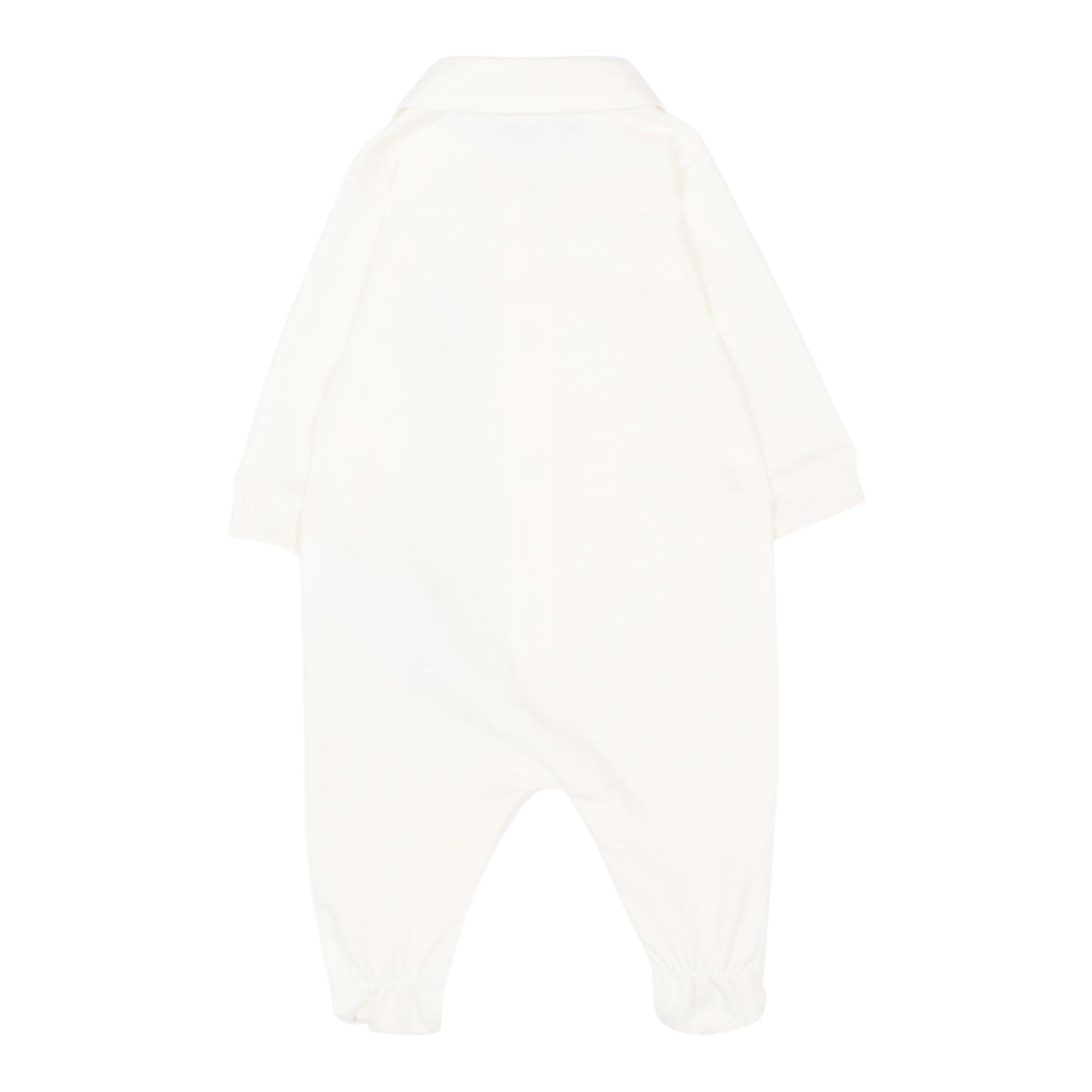 Moschino Tutina Manica Lunga tinta unita Bianco per Neonato MMY08C BIANCO MOSCHINO 