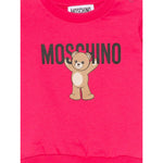 Moschino Felpa Chiusa Girocollo tinta unita con Stampa Fuxia per Neonato MNF060 FUXIA MOSCHINO 