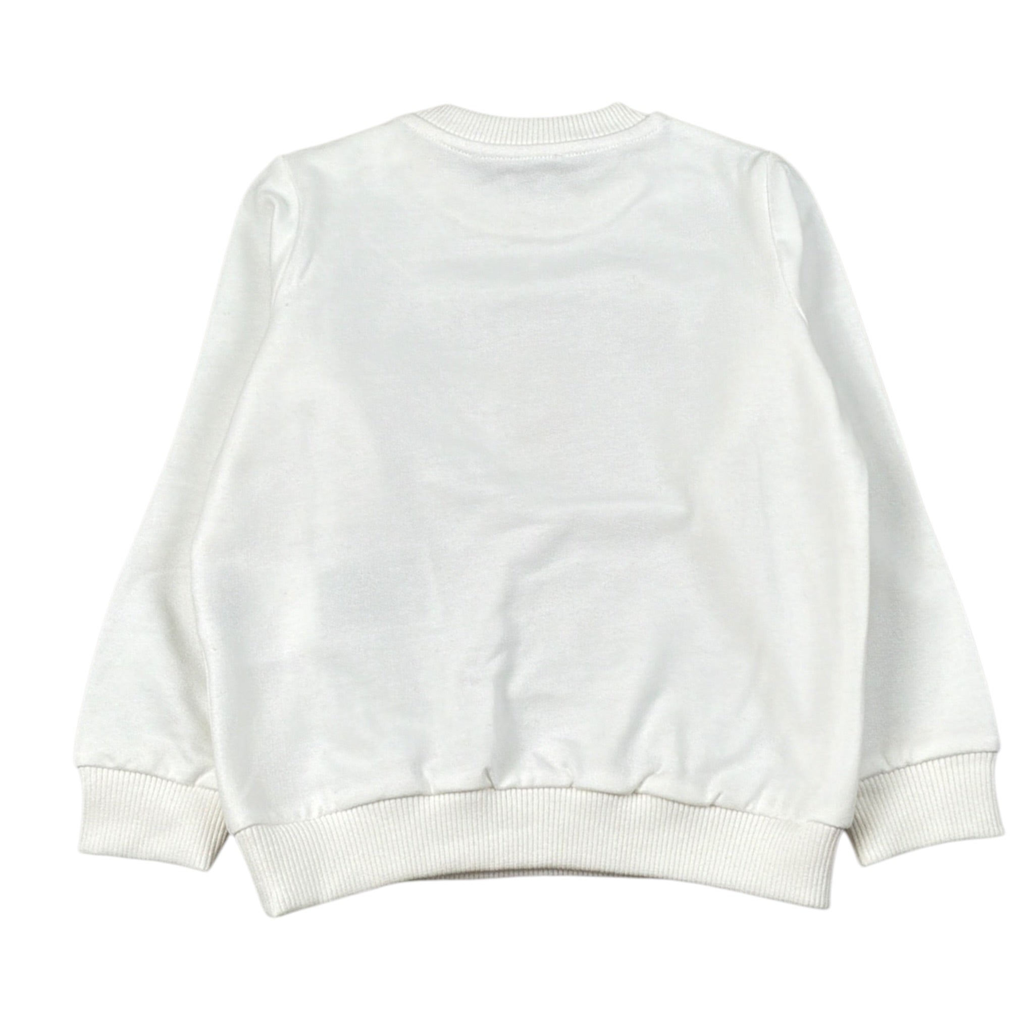 Moschino Felpa Chiusa Girocollo tinta unita con Stampa Bianco per Neonata MNF060XXX BIANCO MOSCHINO 