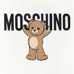 Moschino Felpa Chiusa Girocollo tinta unita con Stampa Bianco per Neonata MNF060XXX BIANCO MOSCHINO 