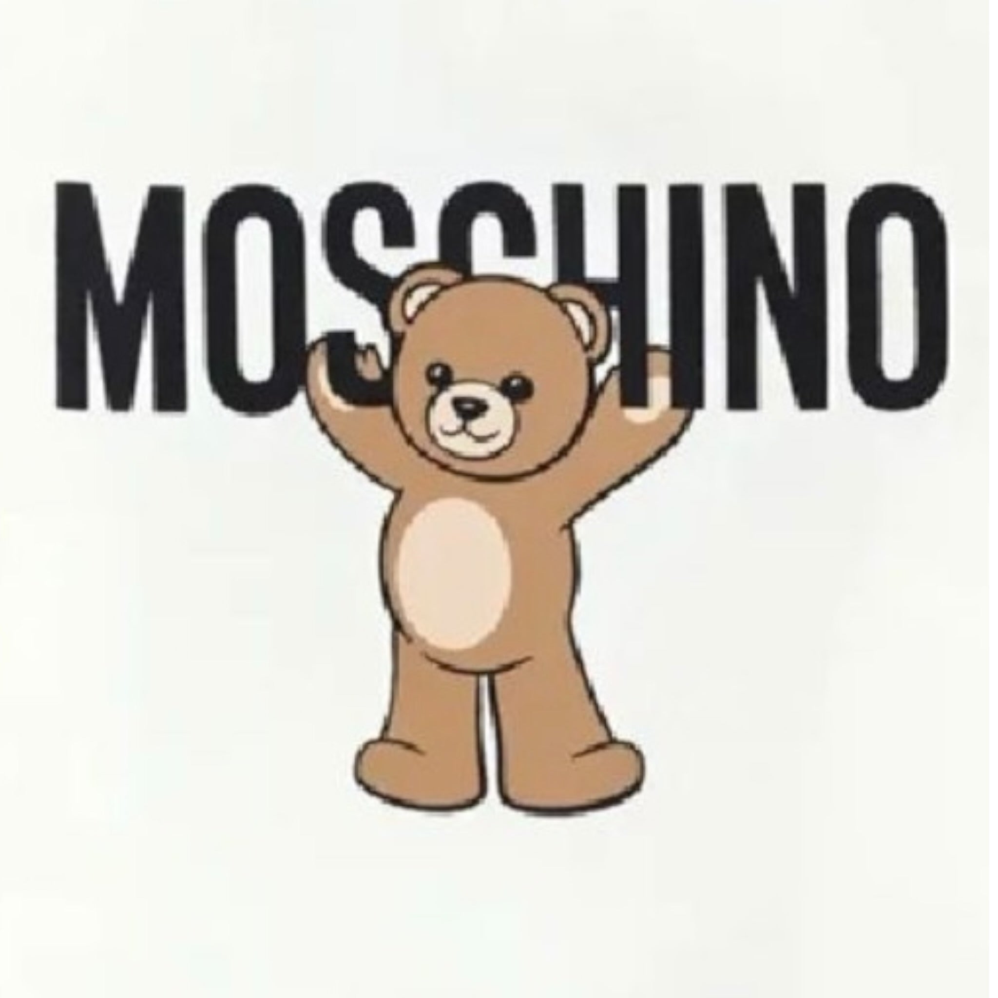 Moschino Felpa Chiusa Girocollo tinta unita con Stampa Bianco per Neonata MNF060XXX BIANCO MOSCHINO 