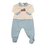 Moschino Tutina Bicolore con Stampa Bianco/Azzurro per Neonato MP0Y06Z BIANCO/AZZURRO MOSCHINO 