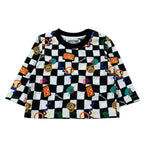Moschino Shirt Girocollo Fantasia A Quadri Bianco/Nero per Neonato MPO014 BIANCO/NERO MOSCHINO 