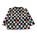 Moschino Shirt Girocollo Fantasia A Quadri Bianco/Nero per Neonato MPO014 BIANCO/NERO MOSCHINO 