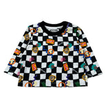 Moschino Shirt Girocollo Fantasia A Quadri Bianco/Nero per Neonato MPO014 BIANCO/NERO MOSCHINO 