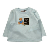 Moschino T-Shirt tinta unita con Stampa Azzurro per Neonato MQO014 AZZURRO MOSCHINO 