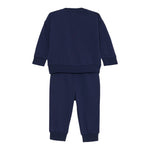 Moschino Completo 2 Pezzi Felpa-Pantalone tinta unita Blu per Neonato MRK039N BLU MOSCHINO 