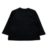 Moschino Shirt Girocollo tinta unita con Logo Nero per Neonato MRO014 NERO MOSCHINO 