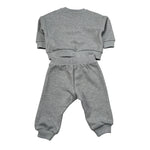 Moschino Complwto 2 Pezzi Felpa-Pantalone tinta unita Grigio per Neonato MTK039 GRIGIO MOSCHINO 