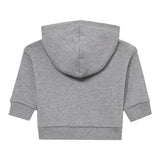 Moschino Felpa Chiusa Tinta Nita con Cappuccio E Logo Grigio per Neonato MUF05Z GRIGIO MOSCHINO 