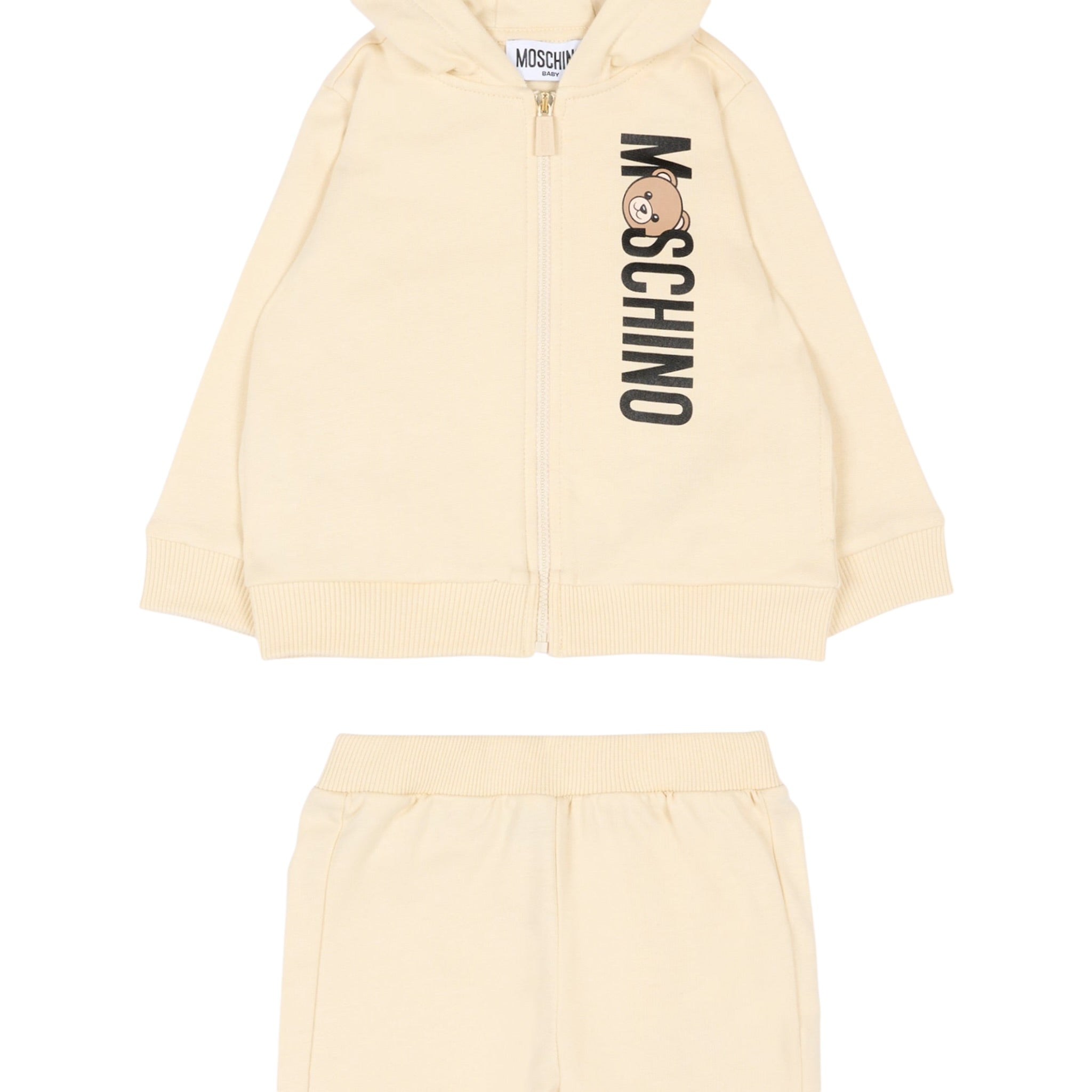 Moschino Completo 2Pz Felpa-Pantalone Beige per Bambino MUK05DMJ BEIGE MOSCHINO 
