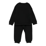 Moschino Completo 2 Pezzi Felpa-Pantalone tinta unita Nero per Neonato MUK05F NERO MOSCHINO 