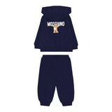 Moschino Completo 2 Pezzi Felpa-Pantalone tinta unita Blu per Neonato MUK05GO BLU MOSCHINO 