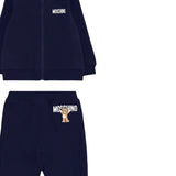 Moschino Completo 2 Pezzi Felpa-Pantalone tinta unita Blu per Bambino MUK05GOJ BLU MOSCHINO 