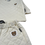 Moschino Completo 2 Pezzi Felpa-Pantalone Panna per Neonato MUK05U PANNA MOSCHINO 