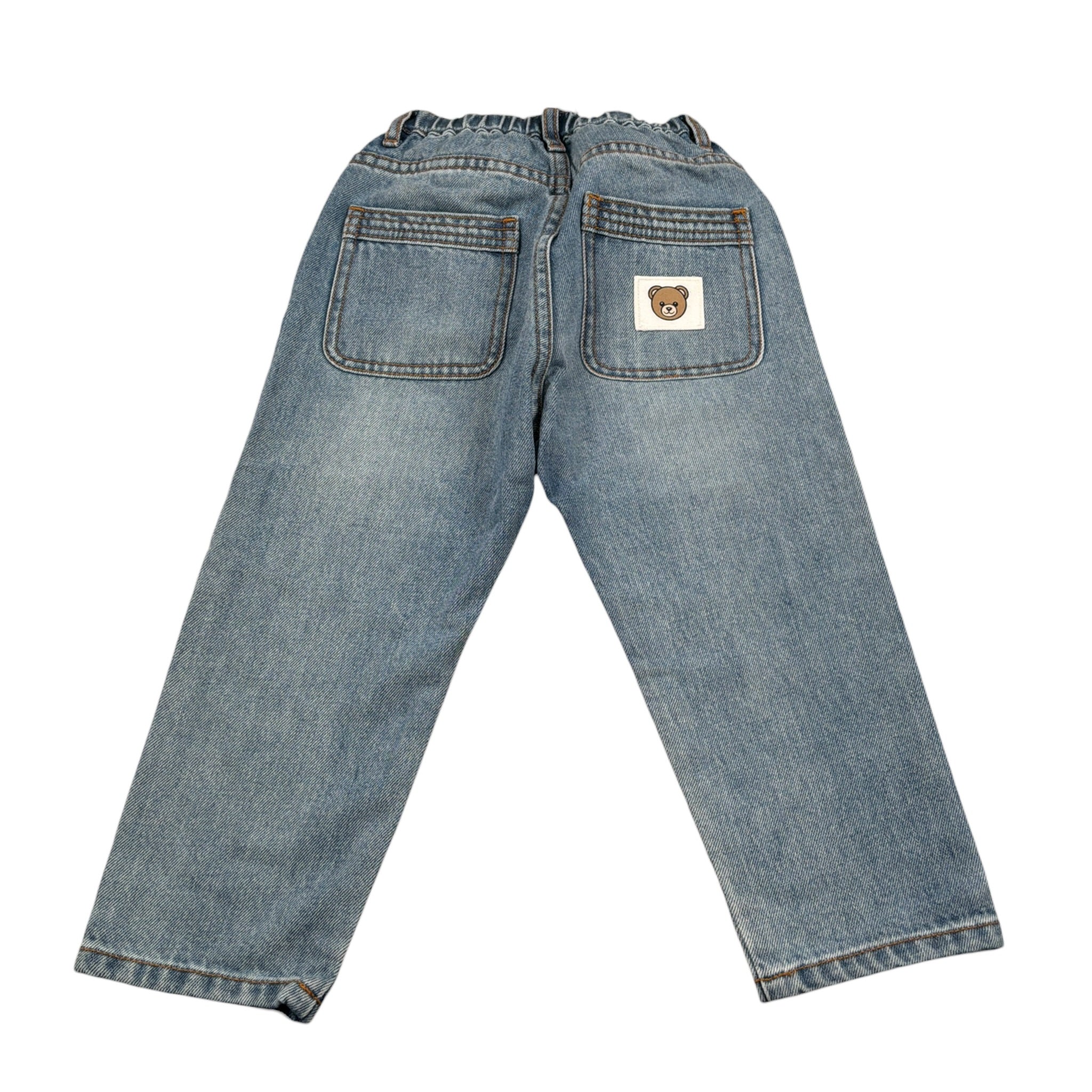 Moschino Jeans tinta unita con Elastico In Vita Azzurro per Bambino MUP05HJX AZZURRO MOSCHINO 