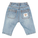 Moschino Jeans tinta unita con Elastico In Vita Azzurro per Neonato MUP05HXX AZZURRO MOSCHINO 