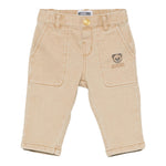 Moschino Pantalone tinta unita con Tasche Beige per Neonato MUP05LNX BEIGE MOSCHINO 
