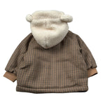 Moschino Cappotto Stampa Fantasia con Cappuccio Marrone per Neonato MUS037 MARRONE MOSCHINO 