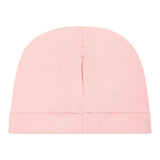 Moschino Cappello tinta unita con Logo Rosa per Neonata MUX05A ROSA MOSCHINO 