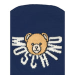 Moschino Cappello tinta unita con Ricamo Logo Blu per Neonato MUX05K BLU MOSCHINO 