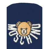 Moschino Cappello tinta unita con Ricamo Logo Blu per Neonato MUX05K BLU MOSCHINO 