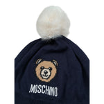 Moschino Cappello tinta unita con Logo Blu per Neonato MUX064 BLU MOSCHINO 