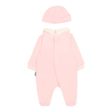 Moschino Tutina Manica Lunga tinta unita con Cappello Rosa per Neonata MUY08H ROSA MOSCHINO 