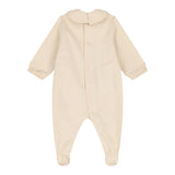 Moschino Tutina Manica Lunga tinta unita con Logo Beige per Neonato MUY08JXX BEIGE MOSCHINO 