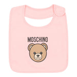 Moschino Set Cappello-Bavetta tinta unita Rosa per Neonata MUY08KAXX ROSA MOSCHINO 