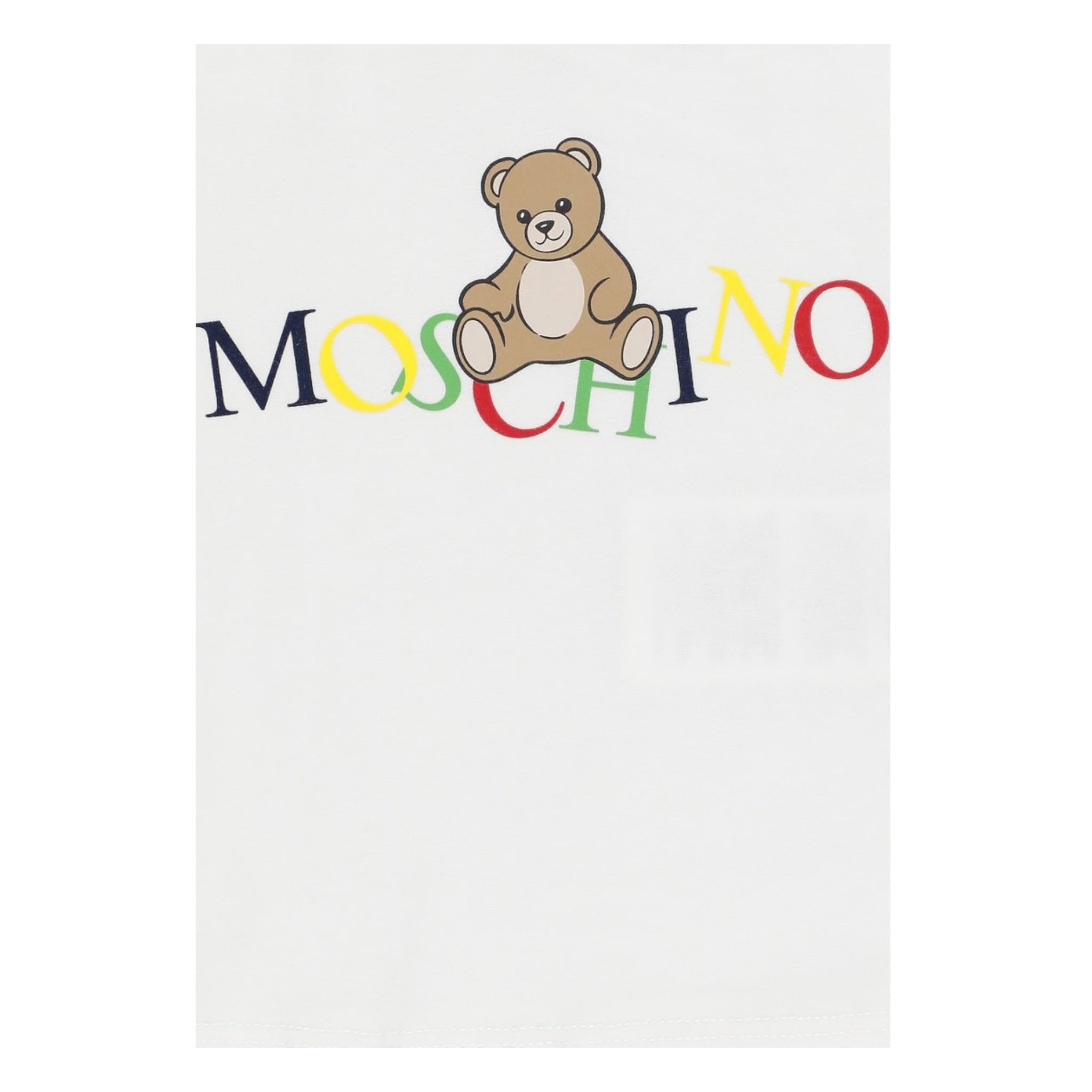 Moschino Shirt Girocollo tinta unita con Stampa Bianco per Neonato MWO00R BIANCO MOSCHINO 