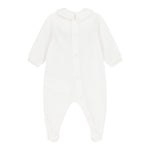 Moschino Tutina Manica Lunga tinta unita con Logo Bianco per Neonato MXY037X BIANCO MOSCHINO 