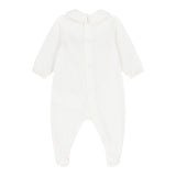 Moschino Tutina Manica Lunga tinta unita con Logo Bianco per Neonato MXY037X BIANCO MOSCHINO 