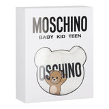 Moschino Tutina Manica Lunga tinta unita con Logo Bianco per Neonato MXY037X BIANCO MOSCHINO 