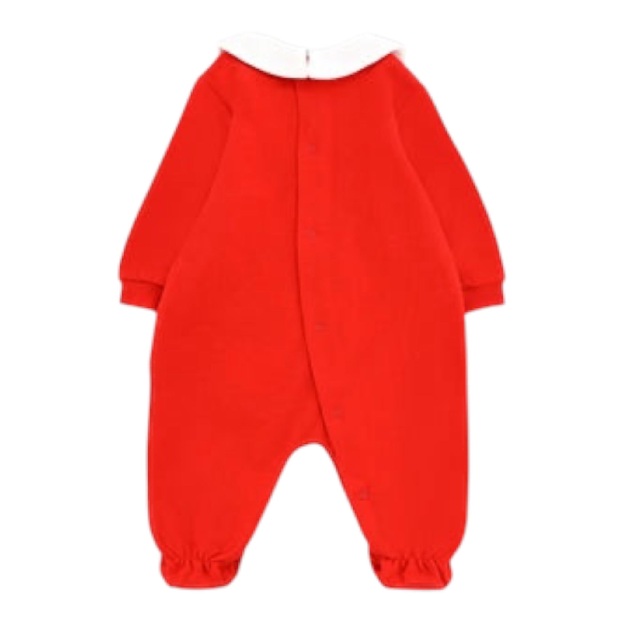 Moschino Tutina Manica Lunga tinta unita con Logo Rosso per Neonato MXY037X ROSSO MOSCHINO 
