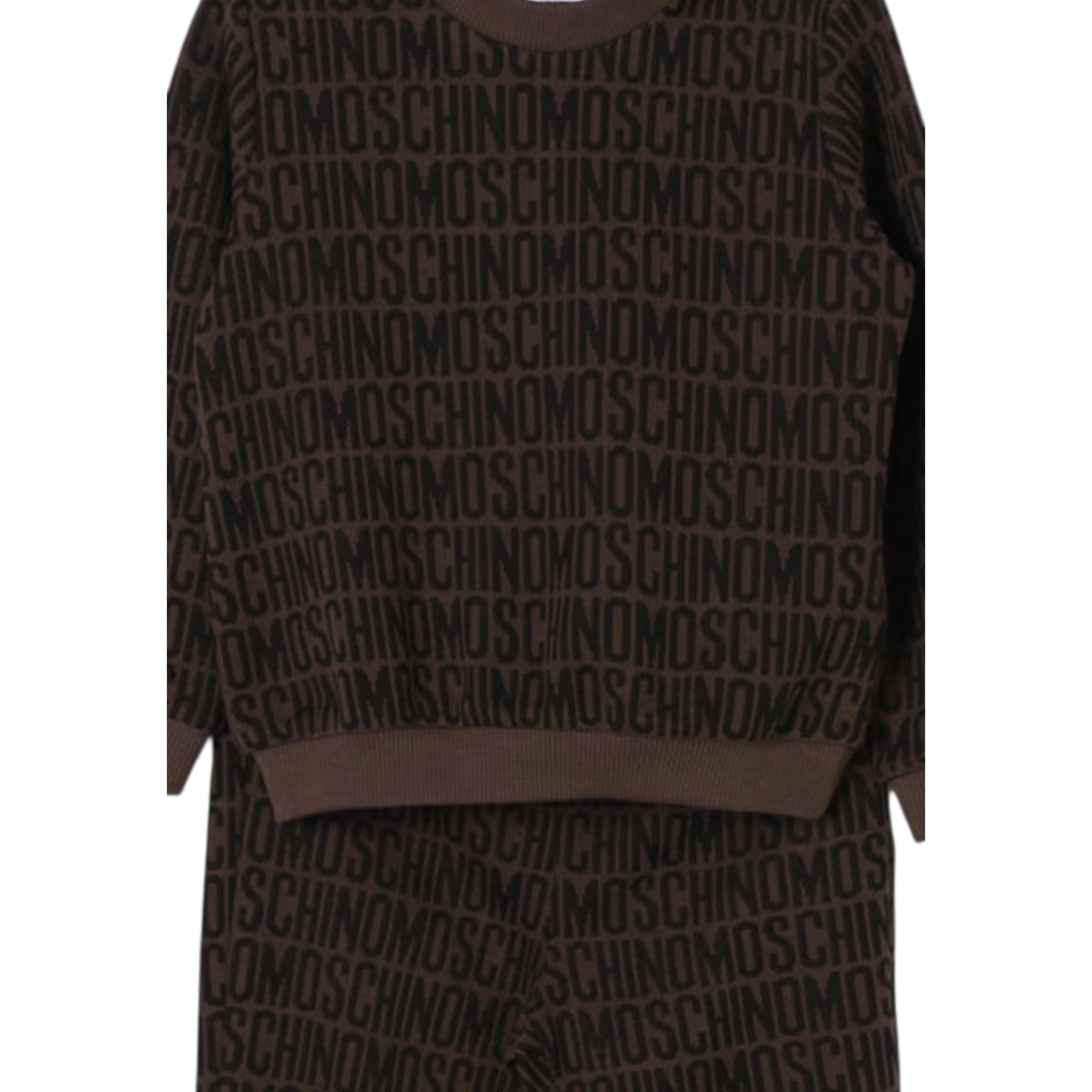 Moschino Completo 2 Pezzi Felpaa-Pantalone tinta unita Marrone per Bambino MYK02P MARRONE MOSCHINO 