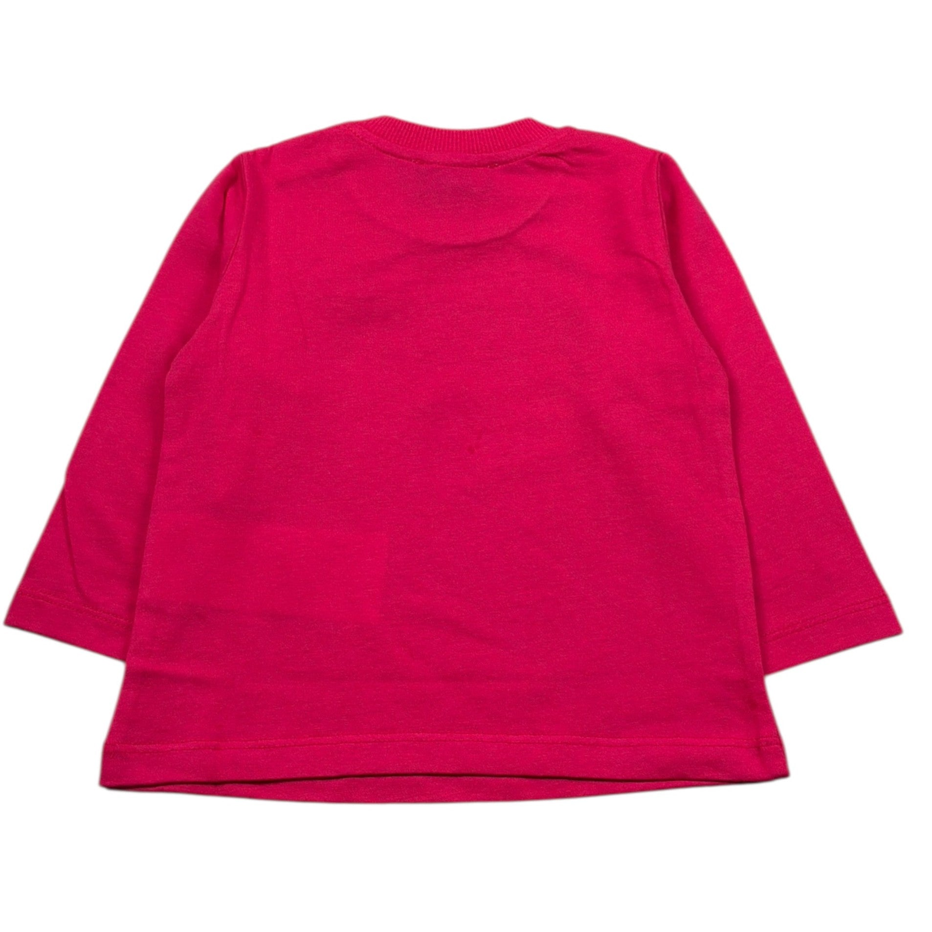 Moschino Shirt Girocollo tinta unita con Stampa Fuxia per Neonata MZO00RA FUXIA MOSCHINO 