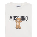 Moschino Shirt Girocollo tinta unita con Stampa Bianco per Neonato MZO00R BIANCO MOSCHINO 