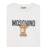 Moschino Shirt Girocollo tinta unita con Stampa Bianco per Neonato MZO00RNX BIANCO MOSCHINO 