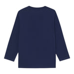 Moschino Shirt Girocollo tinta unita con Stampa Blu per Neonato MZO00RXX BLU MOSCHINO 