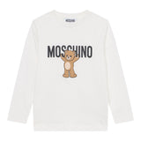 Moschino Shirt Girocollo tinta unita con Stampa Bianco per Neonato MZO00RXXX BIANCO MOSCHINO 