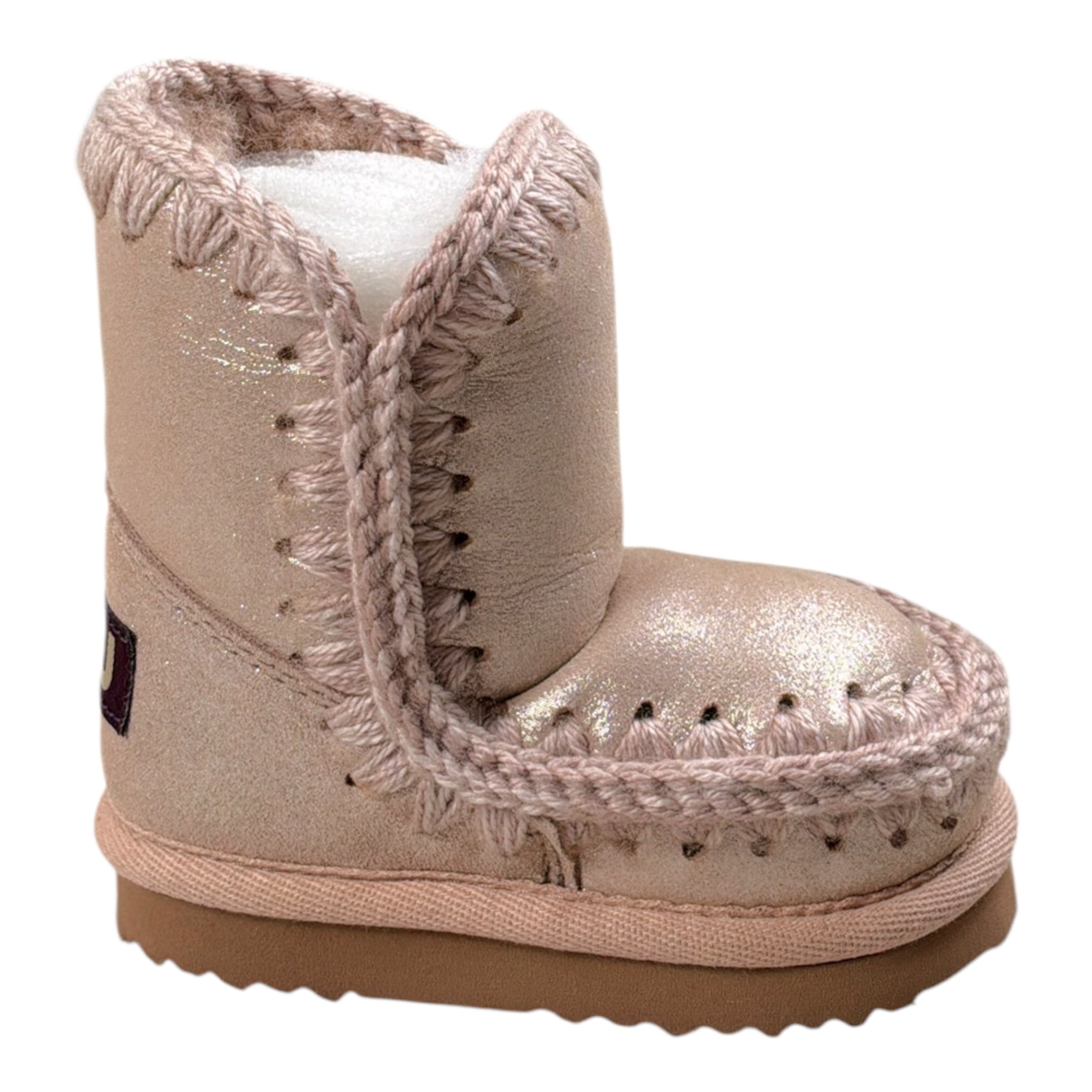 Mou Stivali tinta unita con Logo Beige per Bambina MUFK101000CJ BEIGE MOU 