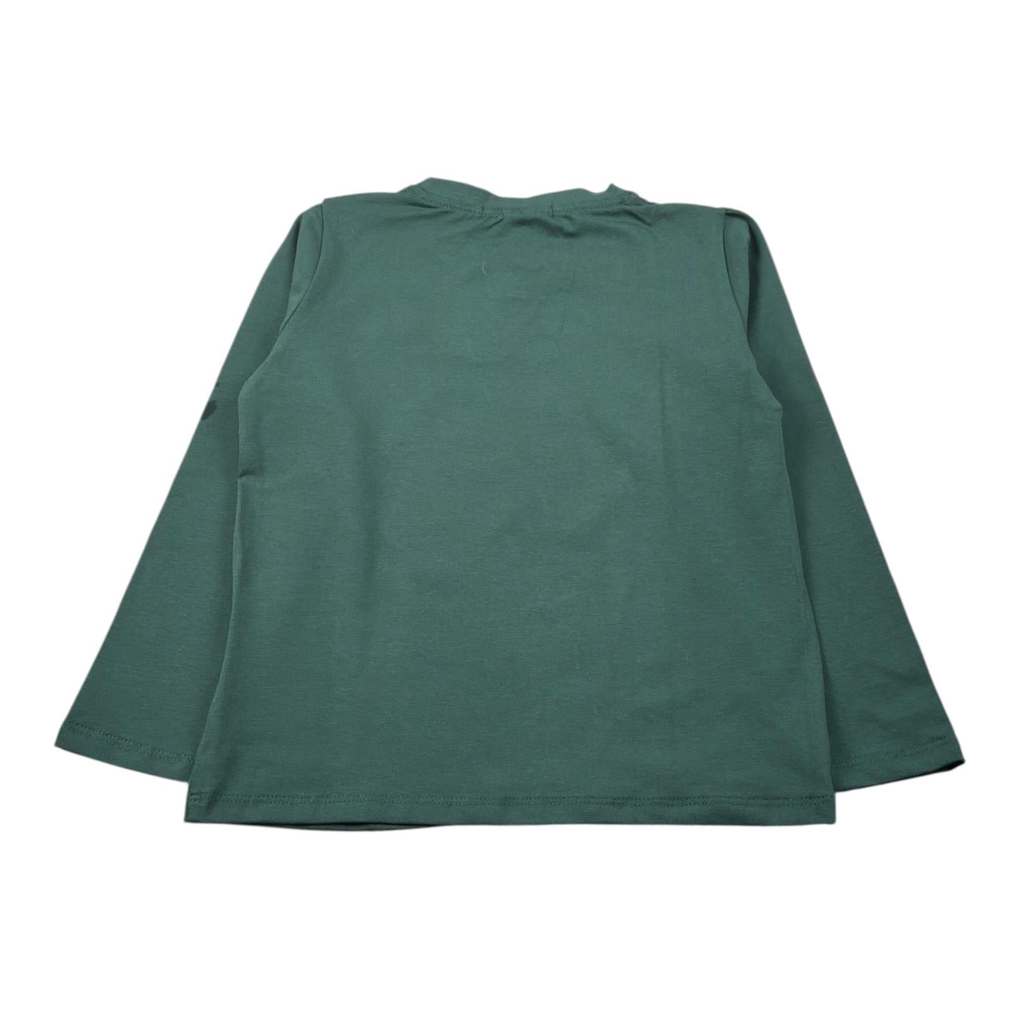 Mousse Shirt Girocollo tinta unita con Stampa Verde per Neonato BROSSH VERDE MOUSSE 